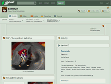 Tablet Screenshot of femmeh.deviantart.com