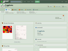 Tablet Screenshot of froggidomo.deviantart.com