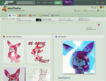 Tablet Screenshot of mimithefox.deviantart.com