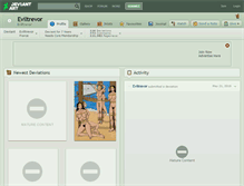 Tablet Screenshot of eviltrevor.deviantart.com