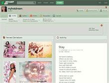 Tablet Screenshot of myhotdream.deviantart.com