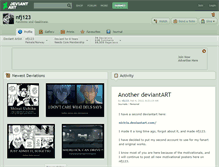 Tablet Screenshot of nfj123.deviantart.com