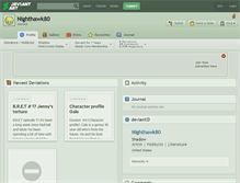 Tablet Screenshot of nighthawk80.deviantart.com
