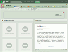Tablet Screenshot of crick76.deviantart.com
