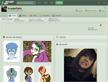 Tablet Screenshot of invaderdebz.deviantart.com