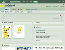 Tablet Screenshot of pikachufanclub.deviantart.com