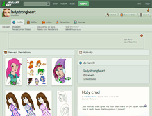 Tablet Screenshot of ladystrongheart.deviantart.com