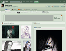 Tablet Screenshot of dark1crow.deviantart.com