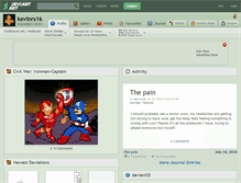 Tablet Screenshot of kevinrs16.deviantart.com