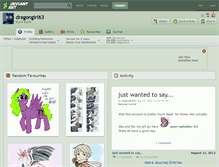 Tablet Screenshot of dragongirl63.deviantart.com