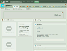 Tablet Screenshot of larkleeon.deviantart.com