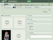 Tablet Screenshot of ladylist.deviantart.com