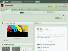 Tablet Screenshot of evilartist21.deviantart.com
