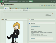 Tablet Screenshot of kimimonsterkitty.deviantart.com