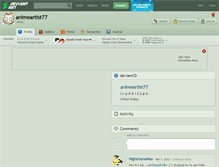 Tablet Screenshot of animeartist77.deviantart.com