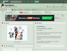 Tablet Screenshot of darkvigilante.deviantart.com