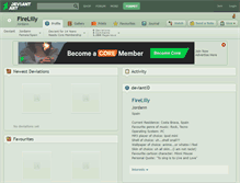Tablet Screenshot of firelilly.deviantart.com