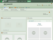 Tablet Screenshot of dark-master001.deviantart.com