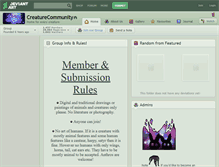 Tablet Screenshot of creaturecommunity.deviantart.com