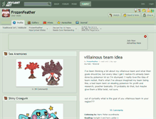 Tablet Screenshot of frozenfeather.deviantart.com