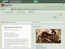 Tablet Screenshot of nepenthex.deviantart.com