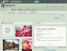 Tablet Screenshot of matthewcooke.deviantart.com