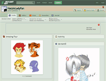 Tablet Screenshot of harpieladyfan.deviantart.com