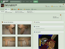 Tablet Screenshot of nightwingrobin99.deviantart.com