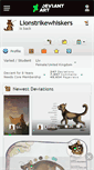 Mobile Screenshot of lionstrikewhiskers.deviantart.com
