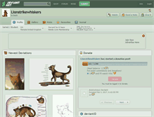 Tablet Screenshot of lionstrikewhiskers.deviantart.com