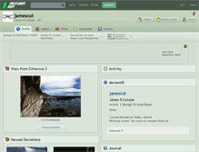 Tablet Screenshot of jamescut.deviantart.com