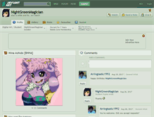 Tablet Screenshot of nightgreenmagician.deviantart.com