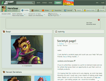 Tablet Screenshot of herogear.deviantart.com