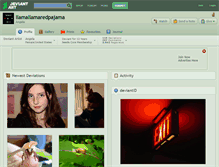 Tablet Screenshot of llamallamaredpajama.deviantart.com
