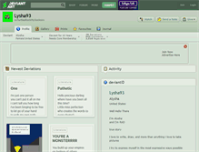 Tablet Screenshot of lysha93.deviantart.com