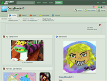 Tablet Screenshot of crazyblonde13.deviantart.com