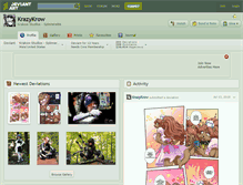 Tablet Screenshot of krazykrow.deviantart.com
