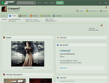 Tablet Screenshot of crimson67.deviantart.com