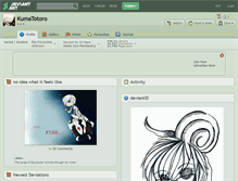 Tablet Screenshot of kumatotoro.deviantart.com