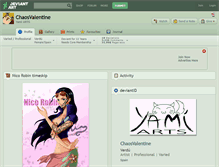 Tablet Screenshot of chaosvalentine.deviantart.com