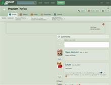 Tablet Screenshot of phantomthefox.deviantart.com