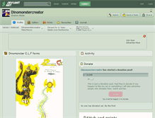 Tablet Screenshot of dinomonstercreator.deviantart.com