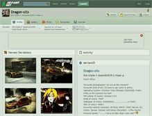 Tablet Screenshot of dragon-xxx.deviantart.com