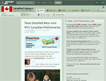 Tablet Screenshot of canadiancosplay.deviantart.com