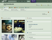 Tablet Screenshot of missvictoriamurder.deviantart.com