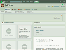 Tablet Screenshot of hack-writer.deviantart.com