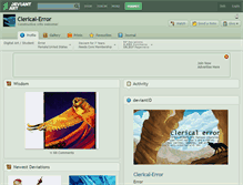 Tablet Screenshot of clerical-error.deviantart.com
