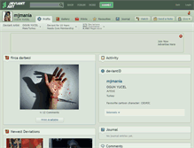Tablet Screenshot of mjmania.deviantart.com