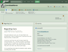 Tablet Screenshot of crownbladeraven.deviantart.com
