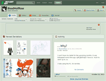Tablet Screenshot of bloodwolfrose.deviantart.com